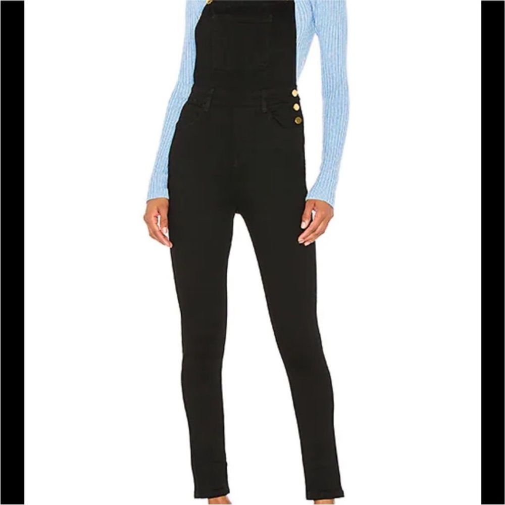 WeWoreWhat Black Skinny Overalls
